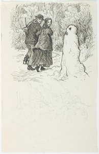 Draft for Illustration of The Snowman by Lorenz Frølich
