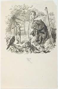 Variant of the Initial Vignette for The Runners by Lorenz Frølich