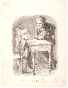 School Time. Pierre Cannot Do the Lesson by Lorenz Frølich