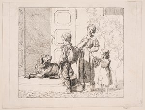 Three Beggar Children by Lorenz Frølich