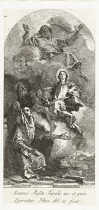 Sts Joachim and Anna with God the Father and the Virgin by Lorenzo Baldissera Tiepolo