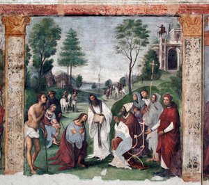 Life of St. Cecile: Urban I invites Valerian to convert by Lorenzo Costa