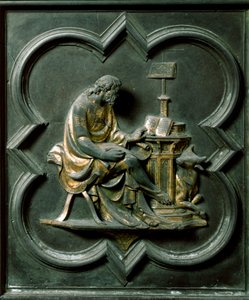 North Gate, Exterior Detail: Saint Luke Evangelist