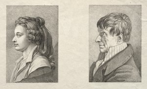 Profile Portrait of a Woman and a Man by Lorenzo II Quaglio