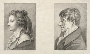 Profile Portrait of a Woman and a Man by Lorenzo II Quaglio