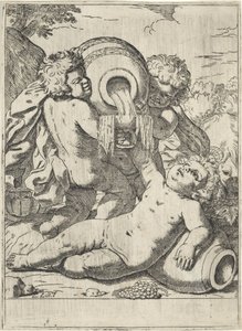 Bacchanal of Three Children by Lorenzo Loli