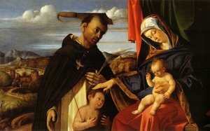 Madonna and Child with the Young St John the Baptist and St Peter Martyr