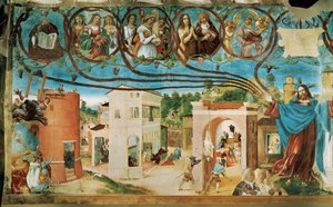 Left Side of the Capella Suardi, Church Santa Barbara in Bergamo