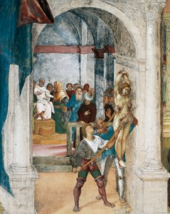 Martyrdom of St Barbara (detail from Christ-Vine and Legend of Saint Barbara)