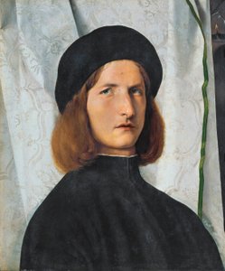 Portrait of Young Man with Lamp, 1508 by Lorenzo Lotto