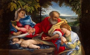 Rest on the Flight into Egypt with Saint Justina