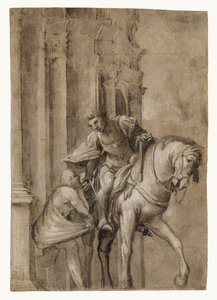 Saint Martin Dividing His Cloak with a Beggar