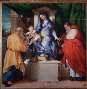 Virgin with Child with St Jerome and St Joseph (called Madonna delle Rose)