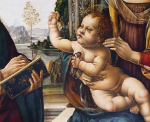 Baby Jesus (detail) by Lorenzo di Credi
