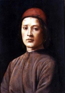 Portrait of a Young Man with a Red Cap by Lorenzo di Credi