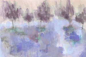 Tree Park 2 Periwinkle Blue by Lori Ann Folz