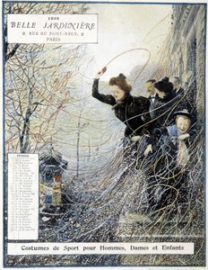 February: The Carnival of Mardi Gras - Store Calendar La Belle Jardinière by Louis Anet Sabatier