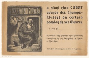 Invitation to an Exhibition of Paintings by Louis Anquetin by Louis Anquetin
