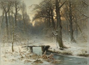 A January Evening in the Forest of The Hague. 1875
