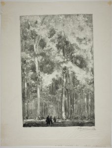 Morning, Crossroads of the Forts de Marlotte by Louis Auguste Lepère