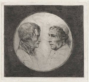 Double Portrait of Napoleon and Pope Pius VII (ca1805) by Louis Bernard Coclers