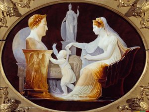 The Empress Mary Louise Guiding the First Steps of the King of Rome Napoleon II by Louis Bertin Parant