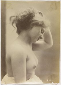 Study of a Female Nude, Bust Seen from the Side, Holding Up Her Hair by Louis Bonnard