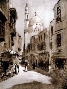 Old Street in Sunlight, Cairo, Egypt, 1928