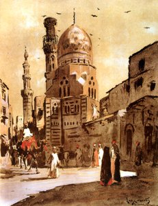 The Blue Mosque, Cairo, Egypt, 1928