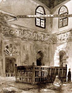 Tomb in a Mosque, Cairo, Egypt by Louis Cabanes