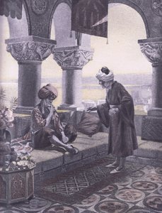 The three rings, illustration from Decameron of Boccaccio
