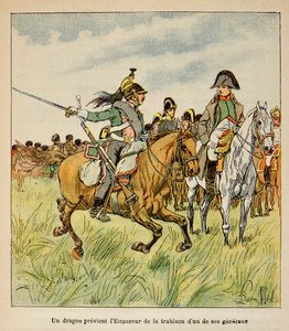 A Dragon Warns the Emperor of the Betrayal of One of His Generals at the Battle of Waterloo in June 1815