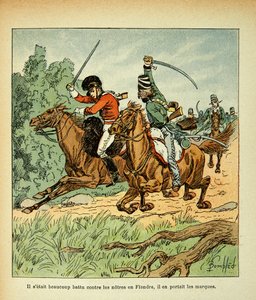 Combat Between French and English Horsemen