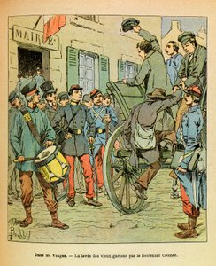 In the Vosges, the rise of the old boys by Lieutenant Coumes following the orders of the government of Tours
