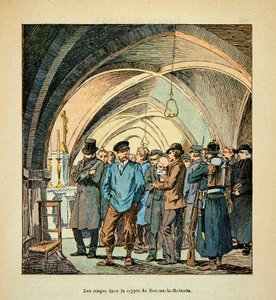 French Hostages in the Crypt of Beaune La Rolande During the Fighting on November 28, 1870