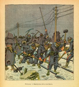 Fontenoy, destruction of the railroad by Louis Charles Bombled