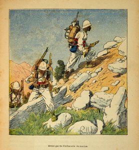 Avant-garde of Infantry in Madagascar in 1895