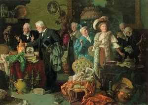 Connoisseurs in an Antique Shop