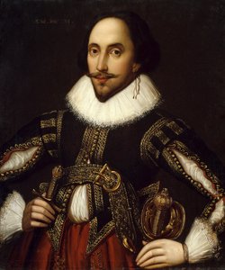 Portrait of British playwright William Shakespeare by Louis Coblitz