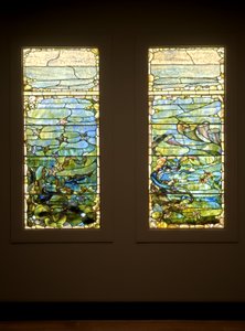 Window with Starfish ("Spring") and Window with Sea Anemone ("Summer"), c.1885-1895 by Louis Comfort Tiffany