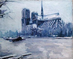 Notre-Dame at the time of the Floods by Louis Degallaix