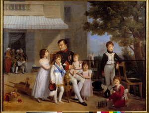 Emperor Napoleon I Surrounded by the Children of His Family on the Terrace of the Castle of Saint Cloud in 1810