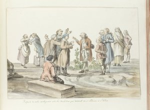 Negotiation Between Guide of Travel Group and Mule Drivers with Whom They Go to Etna by Louis Ducros