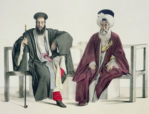 A Greek Priest and a Turk, engraved by the Thierry Brothers, 1825 by Louis Dupré