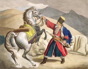 A Tartar with his Horse, engraved by the Thierry Brothers by Louis Dupré
