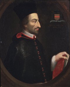 Portrait of Cornelius Jansen, Called Jansenius, Bishop of Ypres by Louis Dutielt