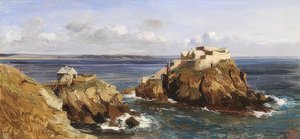 View of the Fortress of Bertheaume by Eugene Isabey