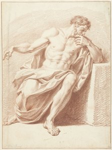 Study of a Seated Man with Drapery