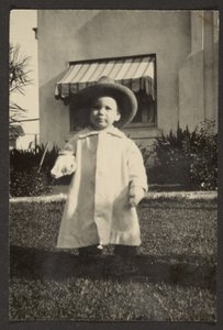 Baby in Large Hat by Louis Fleckenstein