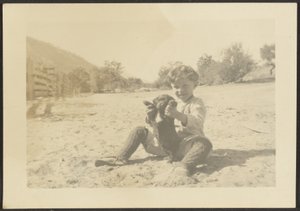 Boy and Dog on Beach